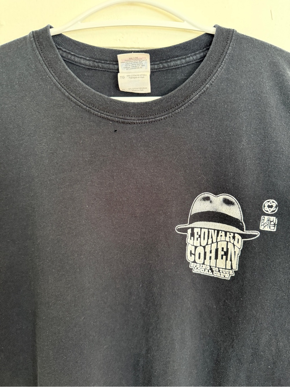 RARE Leonard Cohen Local Crew 2009 Tour T-shirt